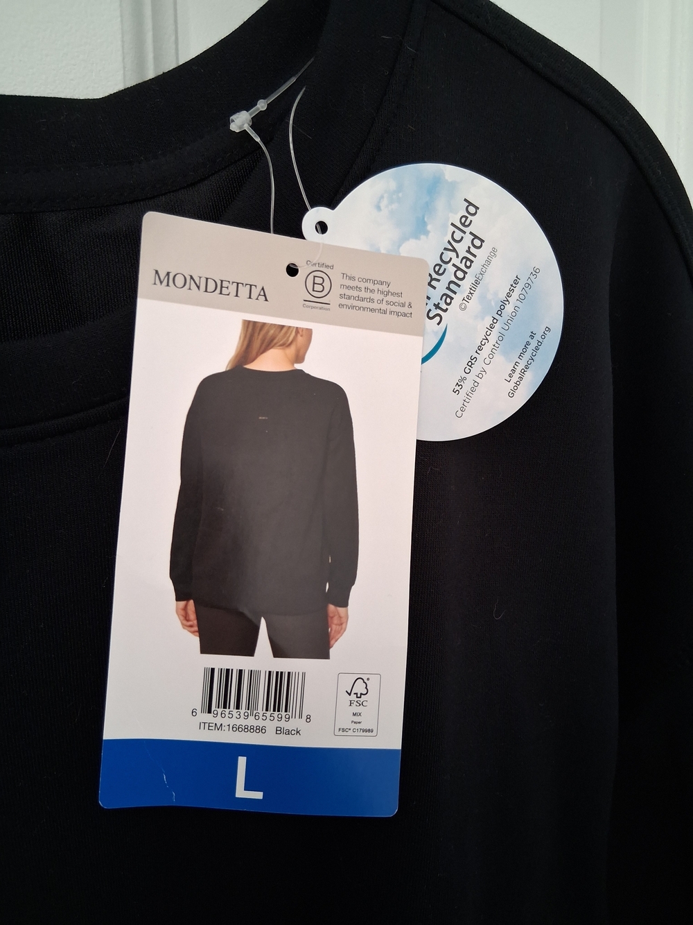 Mondetta Black Long-Sleeve Crewneck Sweatshirt - Picture 4 of 6